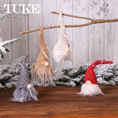 LED Light Christmas Faceless Gnome Santa Xmas Tree Hanging Ornament Doll Decoration For Home Pendant Gifts Drop Ornaments Suppli