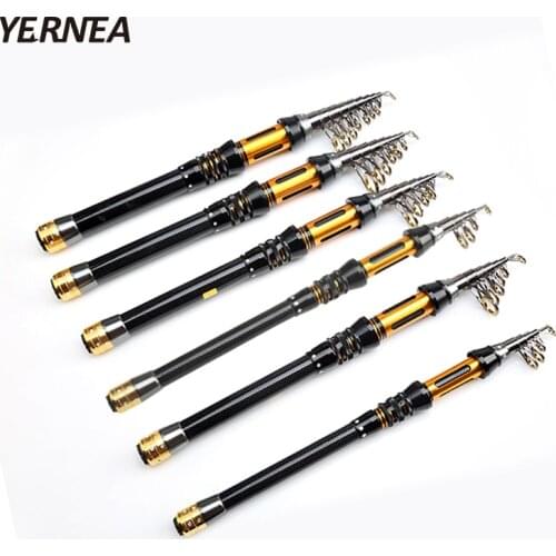 Carbon Pesca Fiber Telescopic Fishing Rod 1.5M 1.8M 2.1M 2.4M 2.7M 3.0M Portable Telescopic Fishing Rod Spinning Hand Sea Rod