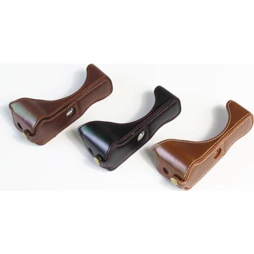 Pu Leather Case Bottom Opening Version Protective Half Body Cover Base For Canon G7X3 G7 X Mark III Digital Camera