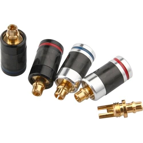 2pair MMCX Earphone Plug For SE535 SE215 SE846 ED5 Carbon Fiber Audio Connector Earphone Plug Adapter Gold Plated HIFI Plug