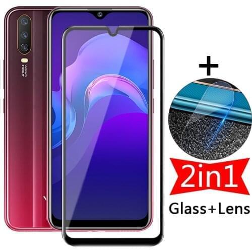 2in1 Full Screen Protective Glass for Vivo Y11 2019 Y12 Y17 Y9s V17 S1 Pro Tempered Film +Lens Camera Protector on Y 11 12 17 9s