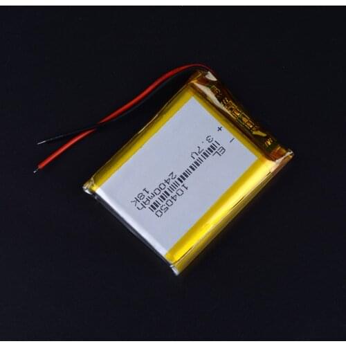 3pcs/Lot CE ROHS 3.7 V Volt 2400mah Rechargeable Battery 104050 Li-ion Polymer for Bluetooth speakers portable