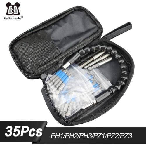 35Pcs/Lot 50mm GCr15 Pozidrive Bits Hex Shanked Anti Slip Screwdriver Bits Magnetic Single Head PZ1 / PZ2 / PZ3 PH1 PH2 PH3