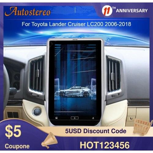 Android 9 6 Core Vertical Screen Car GPS Navigation For TOYOTA LAND CRUISER LC200 2016-19 Head Unit Multimedia Player Auto Radio