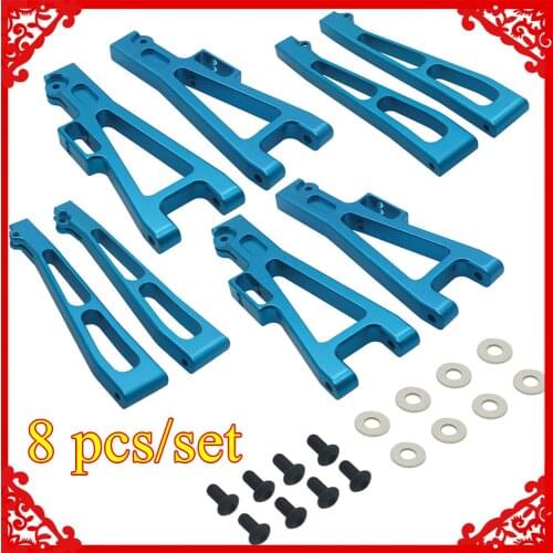 8/2Pcs Aluminum Suspension Arms Set for 1/10 JLB Racing CHEETAH RC Monster Truck EA1001 EA1002 Upgrade Parts