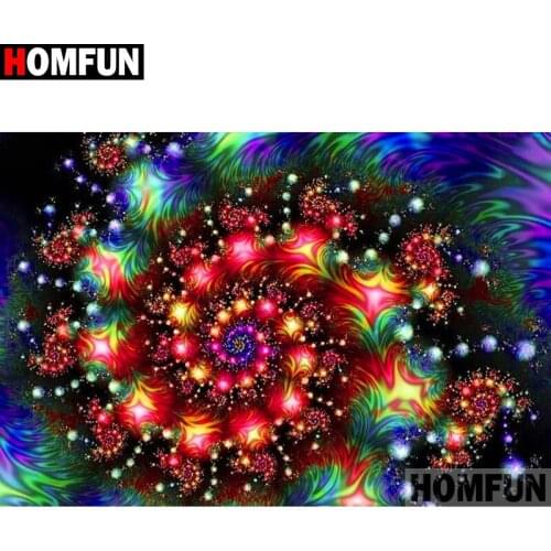 HOMFUN Full Square/Round Drill 5D DIY Diamond Painting "Colorful pattern" 3D Diamond Embroidery Cross Stitch Home Decor A19681