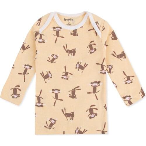 Baby long-sleeved T-shirt 5 packs, envelope collar cotton cartoon newborn children T-shirt