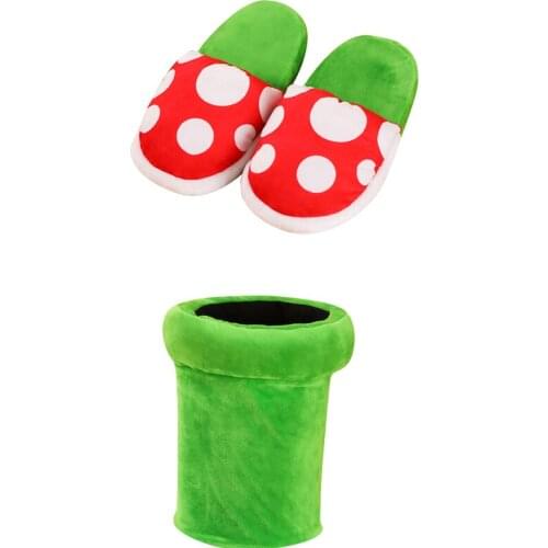 Dropshipping Super Mari Cannibal Flower Plush Toys Women Halloween Carnival Fancy Funny Flower Cosplay Shoes Christmas Gift