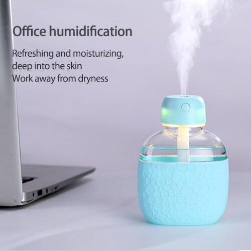 ELOOLE 200 ML Lovely Kettle Shape Air Humidifier USB Portable Hydrator Aromatherapy Diffuser With Night Light For Car Home