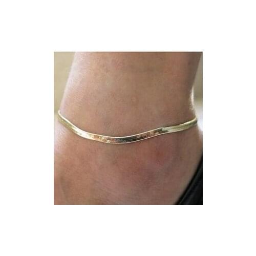 European And American Fashion Women Sexy Thin Metal Chain Beach Sandals Snake Chain Bracelet Jewelry Wholesale