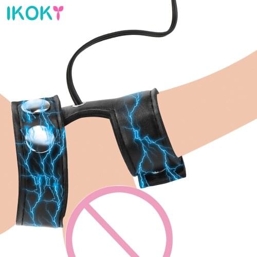 IKOKY Cock Rings Medical Themed Toys Penis Extender Electric Shock Orgasm Sex Toys for Men Penis Massager Penis Stimulator