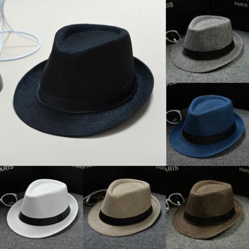 Fashion Casual Men Fedoras Womens Fashion Jazz Hat Summer Spring Caps Outdoor Casual Hat