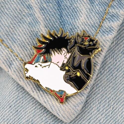 LT757 Japanese Anime Jujutsu Kaisen Manga Icons Enamel Pin Badge Cartoons Collar Lapel Pin for Backpack Decoration Jewelry Gifts