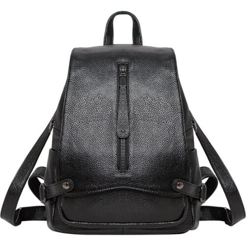 New European and American fashion anti-theft leather womens shoulder bag simple hundred leather travel backpack wholesale