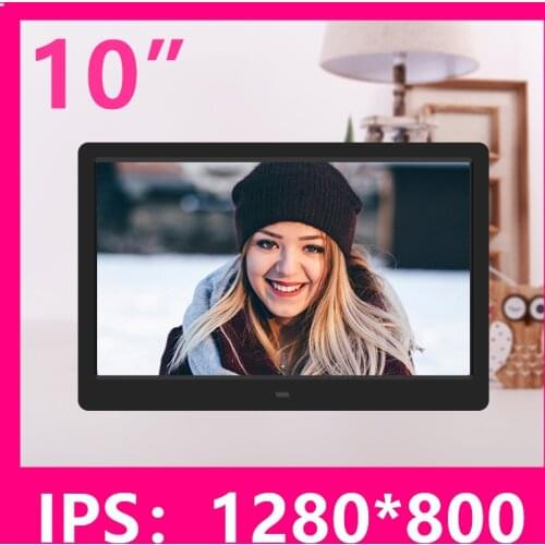 NEW 10 inch Screen IPS LED Backlight HD 1280*800 Digital Photo Frame Electronic Album Picture Music Movie Full Function Gift