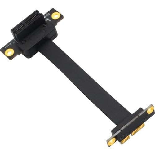 Upgrade version PCI-e PCI Express 36PIN 1X Extension cable With 12v/3.3v Power LED( dual vertical 90 degree direction)