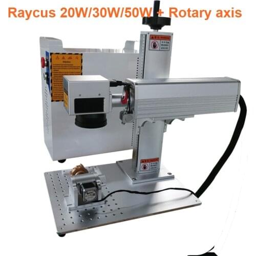 Rotary axis included 30W raycus laser marking machine metal marking laser engraving machine metal marking machine DIY