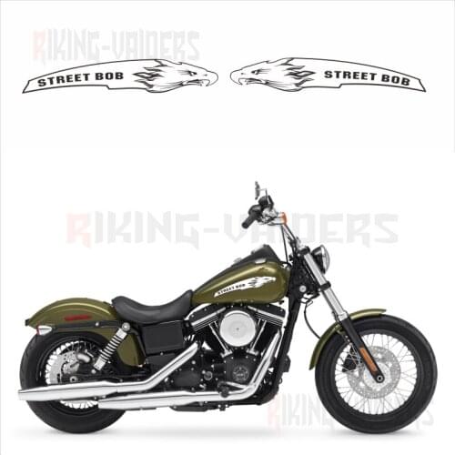 Custom Eagle Head Decal Fairing Stickers Saddlebag Vinyl Decals For Harley Dyna FXDB Street Bob