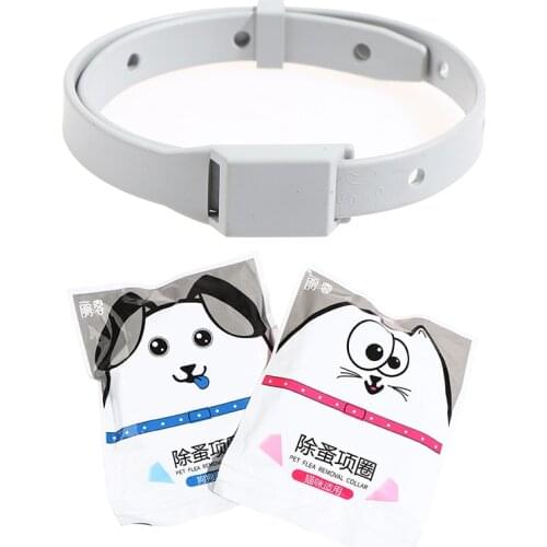 Adjustable Cat & Dog Collar 3Month Flea & Tick Prevention Collar Anti Flea Ticks Pest Control Protect Repel Rubber Necklace Pet