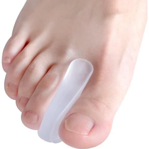 2pcs Soft Transparent A-shaped Toe Separator Thumb Bunion Overlapping Toes Correcttor Pain Relief Silicone Foot Care Tool C1600