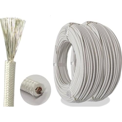 GB Silicone Braided Cable Cord 6 Square Glass Fiber Insulation High Temperature Electromagnetic Heating Wire
