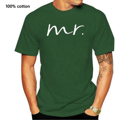 Matching Couple Shirts - Mr and Mrs Cursive Writing Black Cotton T-shirt Set