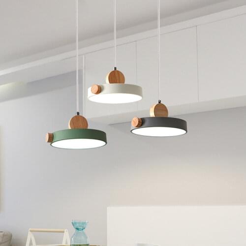 Nordic pendant lights modern dining room hanging lighting bedroom living room kitchen study aisle corridor solid wood chandelier