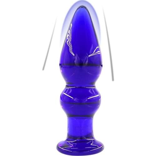 Glass Anal Plug Sex Toys for Women Vagina Anus Dilator Men Butt Plug Crystal Dildo G Spot Massager Adult Products Anal Beads