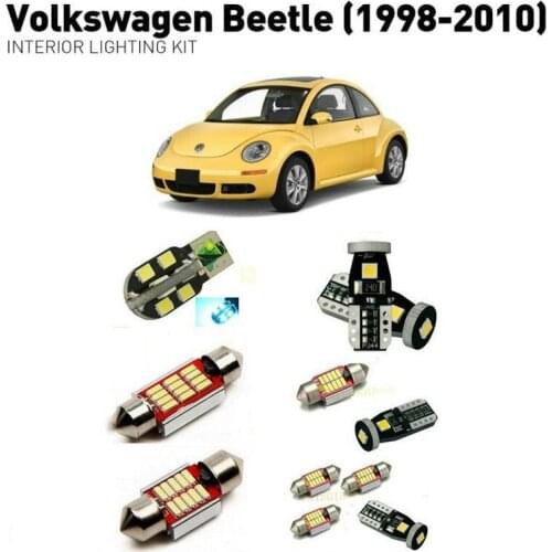 Led interior lights For vw beetle 1998-2010 12pc Led Lights For Cars lighting kit automotive bulbs Canbus