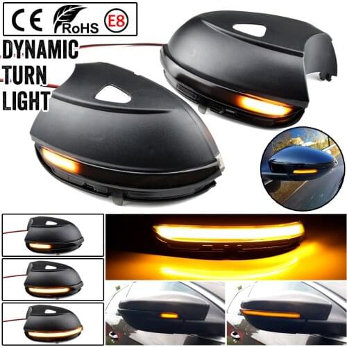 LED Side Wing Dynamic Turn Signal Light Rearview Mirror Indicator For VW Passat CC B7 Beetle Scirocco Jetta MK6 Euro PR