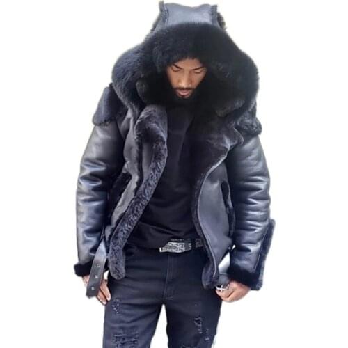 WIRELESS AGE Men's Faux Leather Jackets