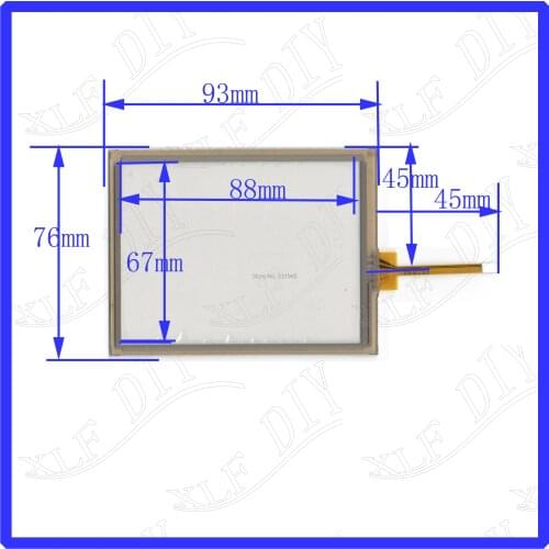 ZhiYuSun 3.8inch 93*76 4 wires change 6 wires for PDA TOUCH SCREEN touch panel width 76mm length93mm this is compatible