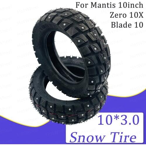 10x3.0inch Semi Off Road Snow Tire Trye Tube Zero 10x Kaabo Mantis 10inch Blade 10 Electric Scooter Wheel Winter Anti-Skid