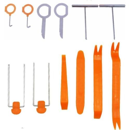 12Pcs/Set Durable Plastic Auto Car Radio Door Clip Panel Trim Dash Audio Removal Pry Repairing Tool Automobile Car Styling Tools