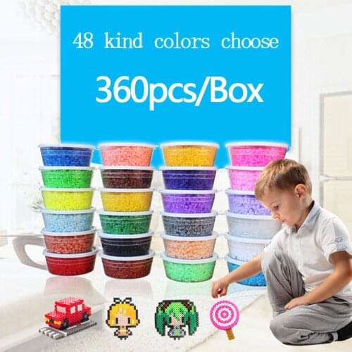 5mm/330pcs box hama beads diy toy 48 kinds colors foodgrade perler Iron beads PUPUKOU fuse beads Kids Education puzzle toy