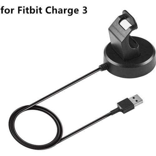 50pcs Smart Accessories wrist strap For Fitbit charge 3 USB Power Charger Cable Holder Battery Charging Dock Station Hot Sale