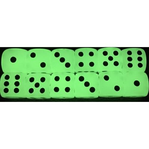 6Pcs/Lot 16mm Luminous Dice Rounded Corner Drinking Glowing Dice Nightclub Bars Dedicated Entertainment Dice Board Game