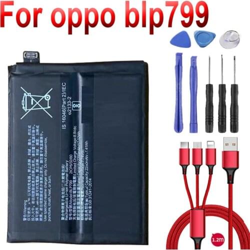 8.9V BLP799 Battery For OPPO realme X7 Pro Batteries +USB cable+toolkit