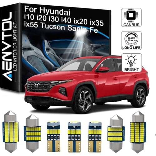 Seker Canbus For Hyundai i10 i20 i30 i40 ix20 ix35 ix55 Tucson Santa Fe Santafe Interior Lights Vehicle LED Map Dome Trunk Lamp