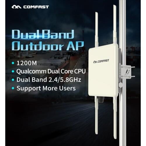Comfast WA800V2 1200Mbps Wireless Outdoor AP CPE bridge WIFI Extender 360 degree Coverage Wifi Base Station Wireless routers
