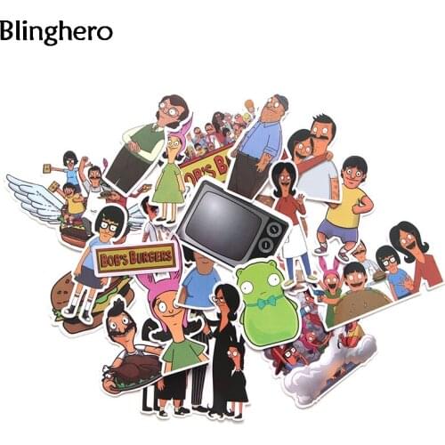 20sets/lot Blinghero 21pcs/set Cartoon Sticker for Suitcase Laptop Decorative Graffiti Car Stickers Fashion Decals Gift BH0662