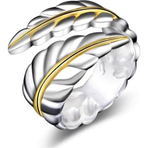 Quick Sell Europe and the United States ring new jewelry series TV series female feathers between the color ring # 36