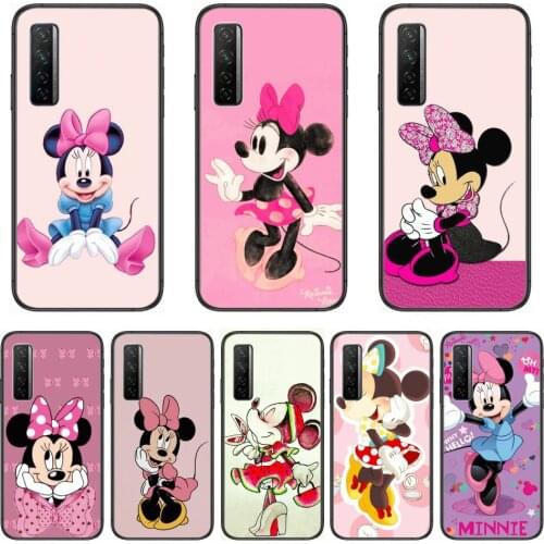 Phone Mobile Case Disney Cute Minnie Mouse Phone Case For Huawei Nova p10 lite 7 6 5 4 3 Pro i p Smart ZBlack Etui 3D Coque Pa