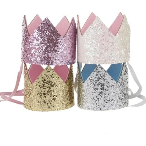 11 Colors Baby Girls Children Toddler Supreme Crown BIrthday Headdress Floral Headwear Accessories Head Band Cute Kids Hair Wear