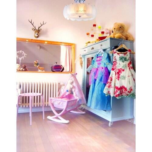 Wooden Floor Princess Dress Room Photography Backdrops Photo Props Studio Background 5x7ft