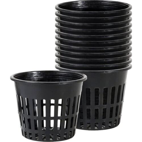 50 Pcs Plant Net Pots, Reusable Plastic Cups, Slotted Design for Healthy Root, for Hydroponic, Aquaponic System