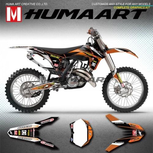 HUMAART Motocross Graphics Vinyl Stickers Enduro Decal Wrap Kit for 125 150 250 350 450 SX SXF XCF SX-F XC-F 2011 2012