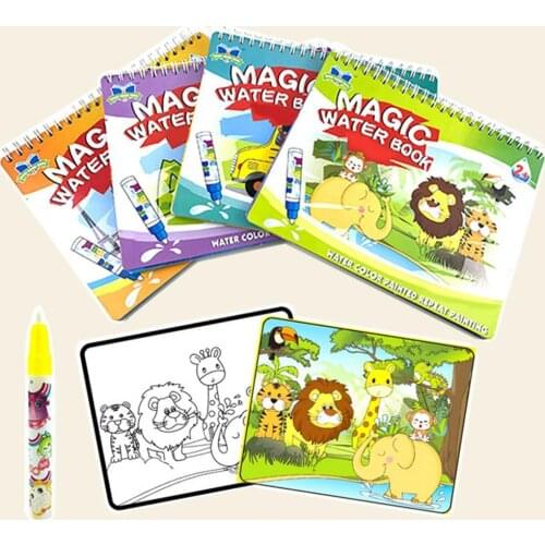 Color Changing Kids Drawing Book Wear-resistant Paper Magical Water Coloring Painting Book Children Painting Training Supplies