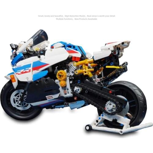 Technical Scale motorcycle building block germany brand bm s1000rr model vehicle steam assembly motor bricks toys collection