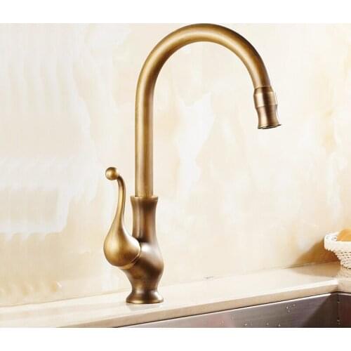 Bronze Color Brass Material Deck Mounted Cold & Hot Water of Kitchen Sink Faucet